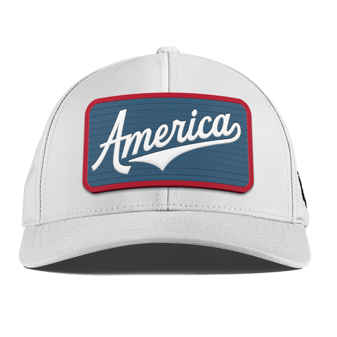 XL USA America Badge Curved Performance White
