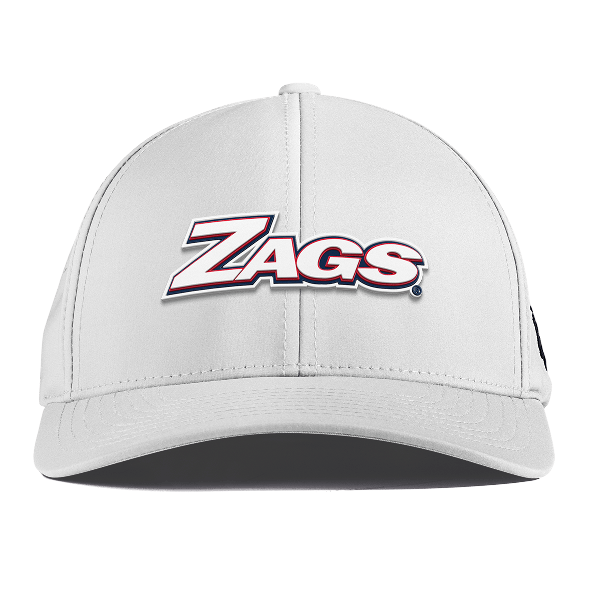Gonzaga University "Zags Block" Curved Performance White
