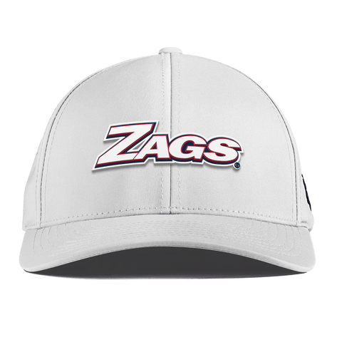 Gonzaga University "Zags Block" Curved Performance White