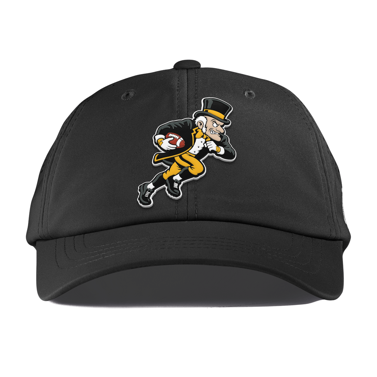 Wake Forest University "Rushing Deacon" Performance Dad Hat Black