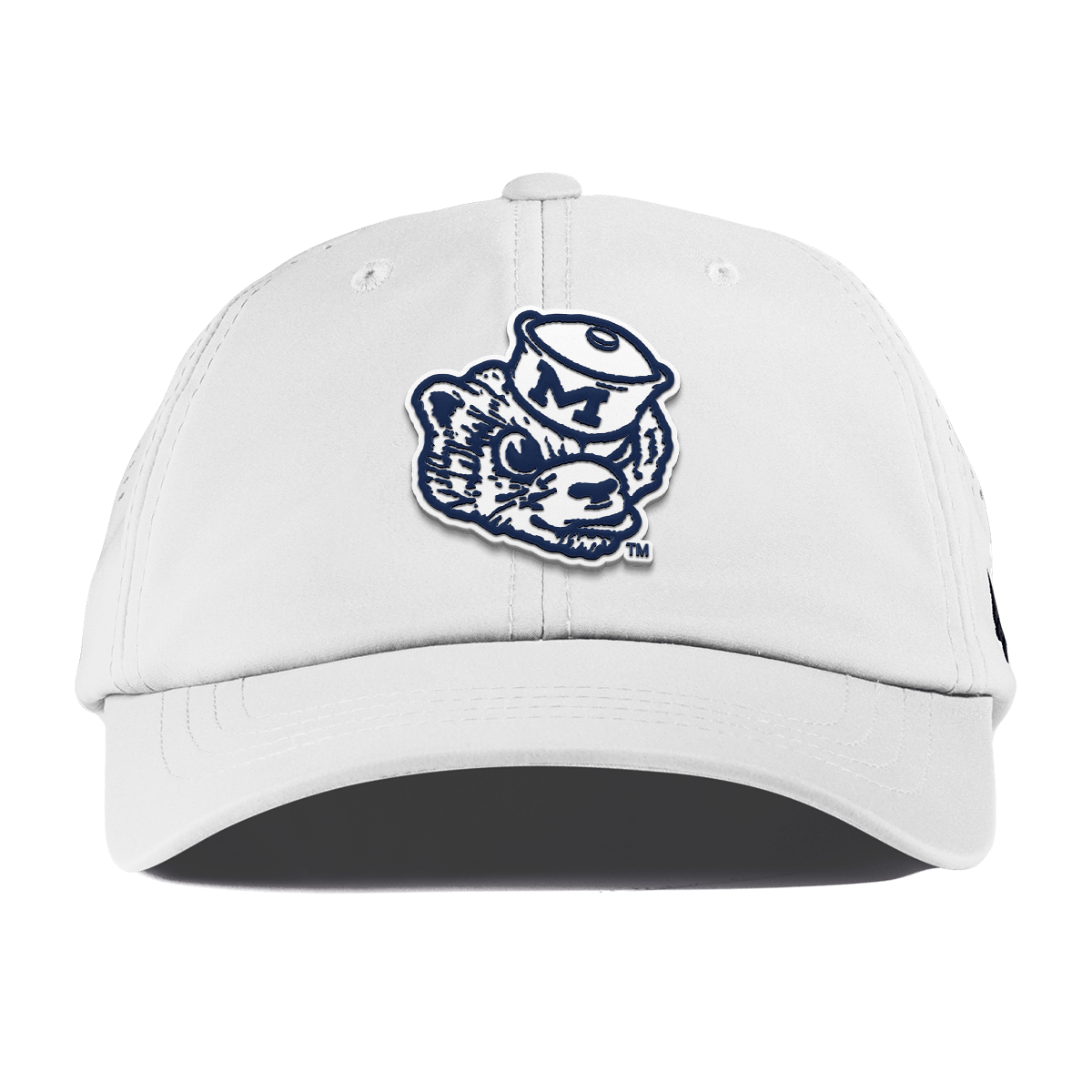 University of Michigan "Wolverbear" Performance Dad Hat White