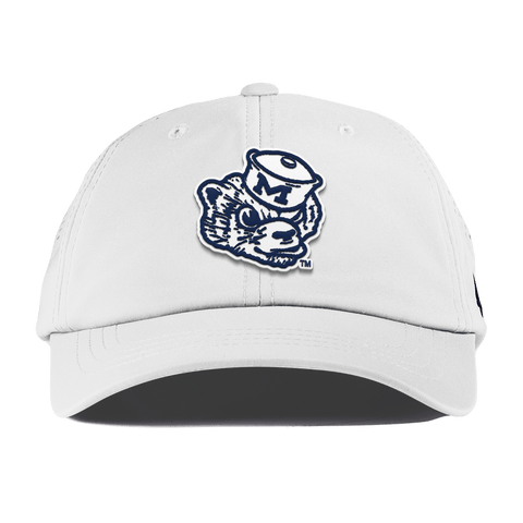 University of Michigan "Wolverbear" Performance Dad Hat White