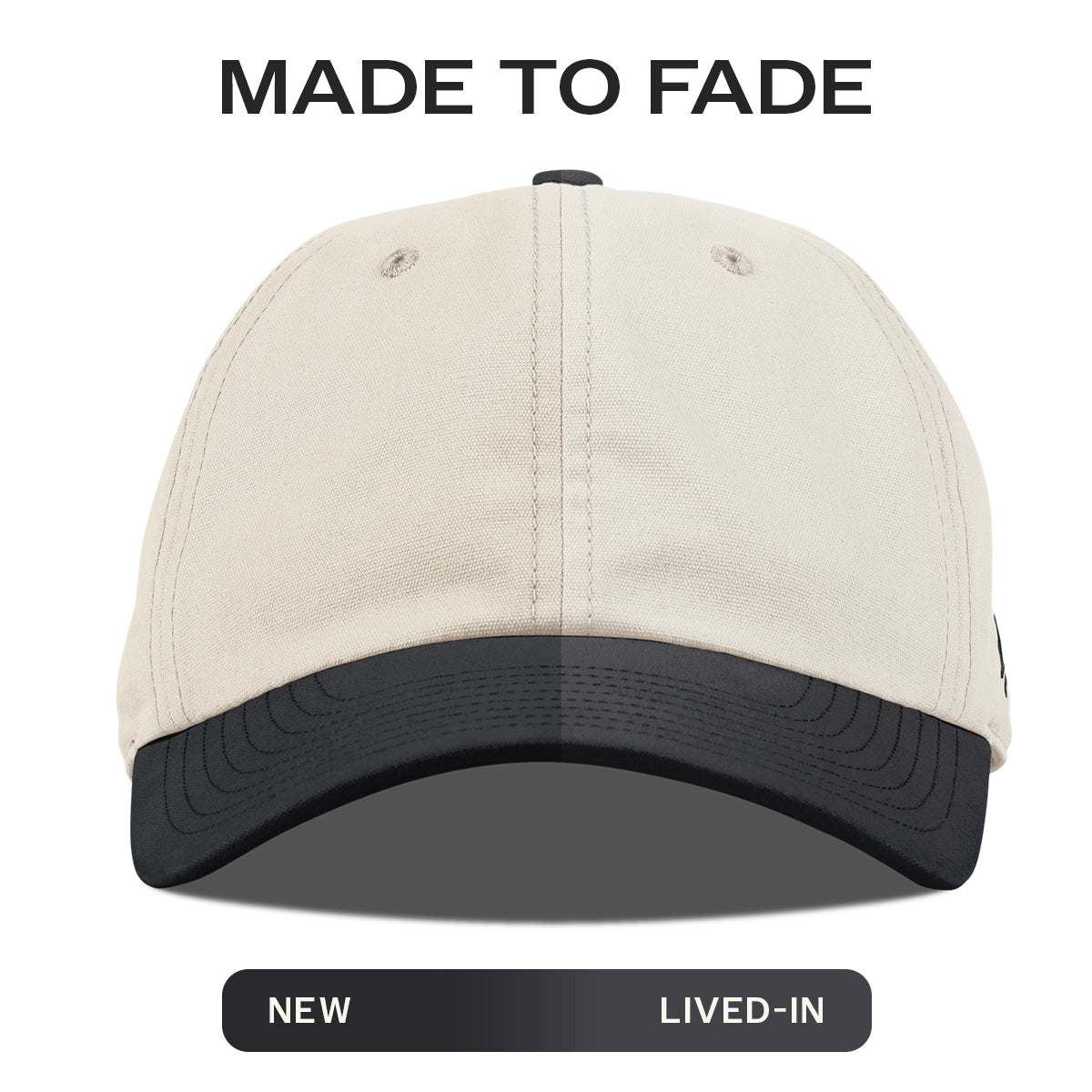 Bare Canvas Dad Hat Beige/Vintage Black