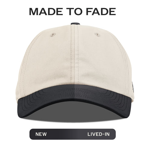 Bare Canvas Dad Hat Beige/Vintage Black