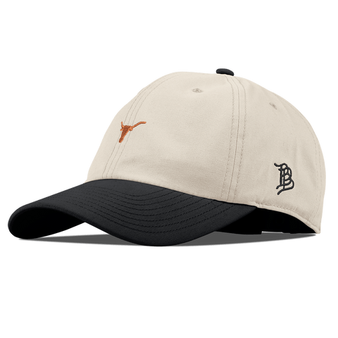 University of Texas "Mini Texas Longhorn Stitched" Curved Canvas Dad Hat Beige/Vintage Black