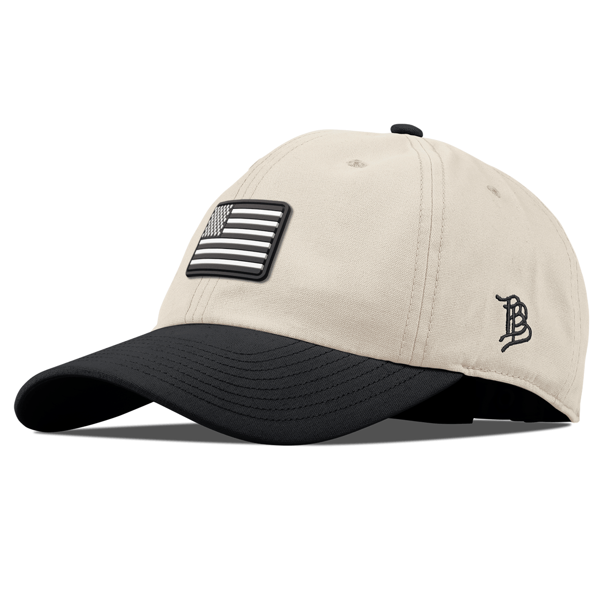 Mini Vintage Old Glory Curved Canvas Dad Hat Beige/Vintage Black