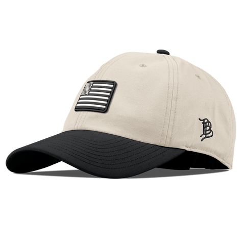 Mini Vintage Old Glory Curved Canvas Dad Hat Beige/Vintage Black
