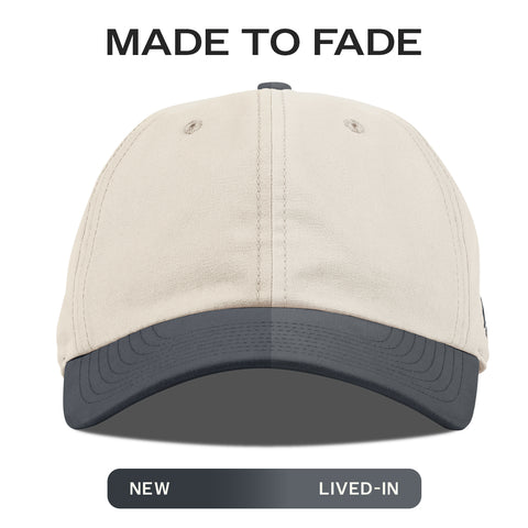 Bare Canvas Dad Hat Beige/Vintage Navy