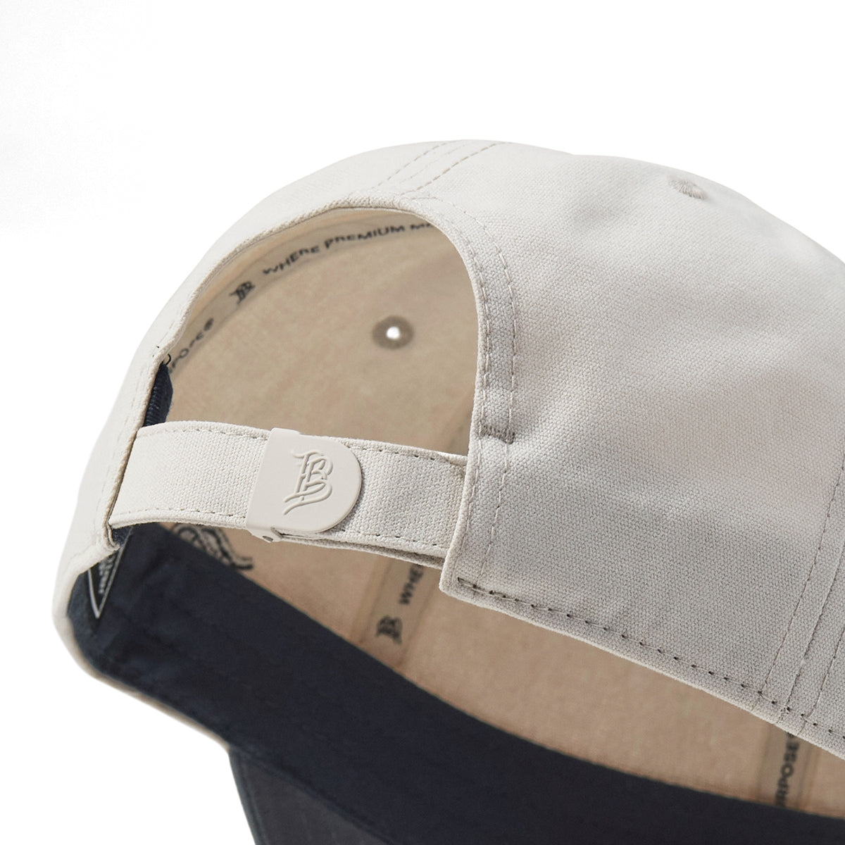 Bare Canvas Dad Hat Beige/Vintage Navy