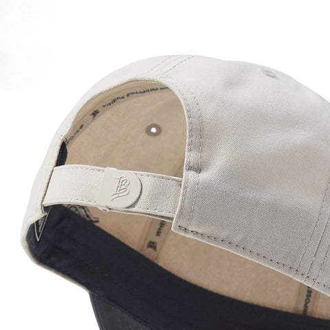 Bare Canvas Dad Hat Beige/Vintage Navy
