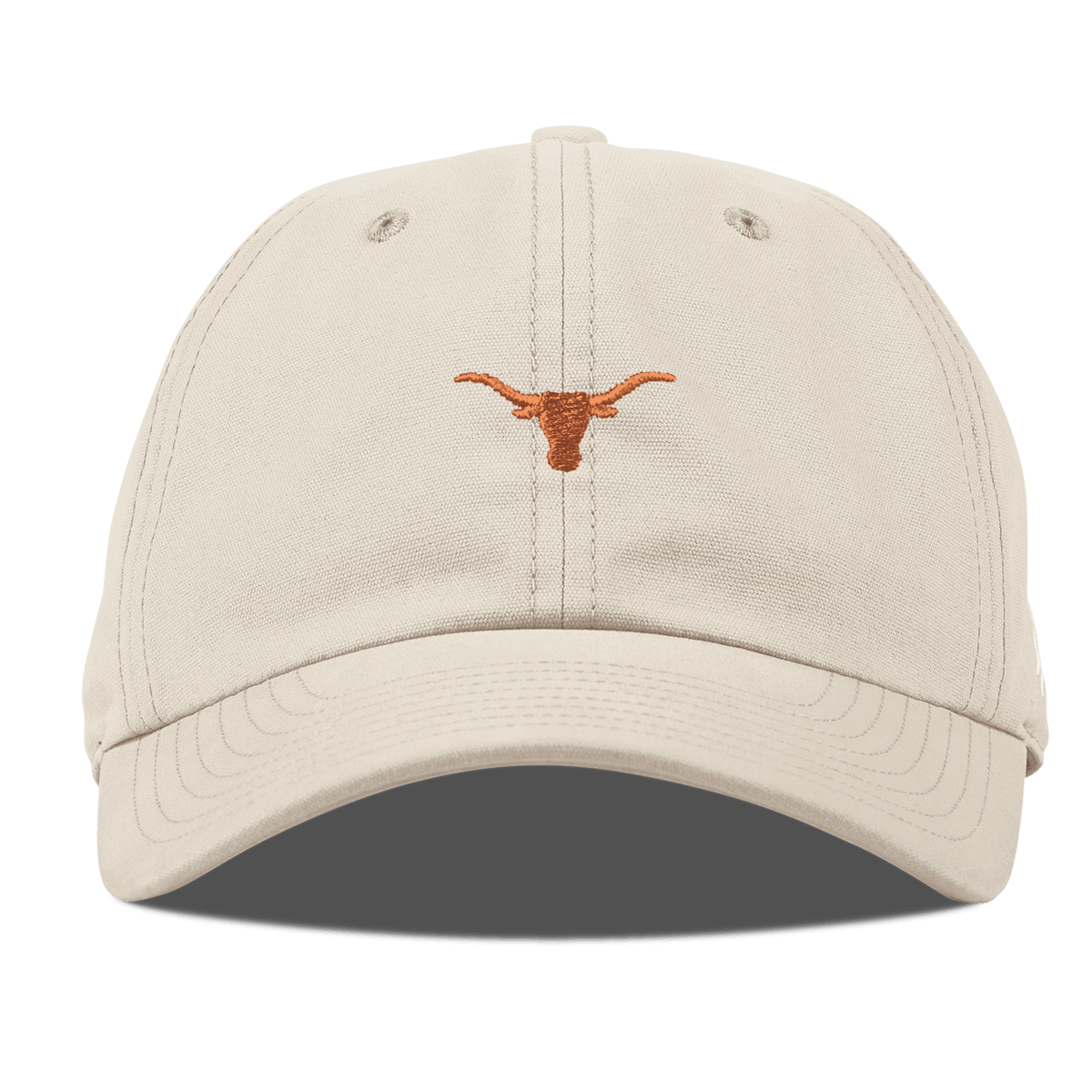University of Texas "Mini Texas Longhorn Stitched" Curved Canvas Dad Hat Beige