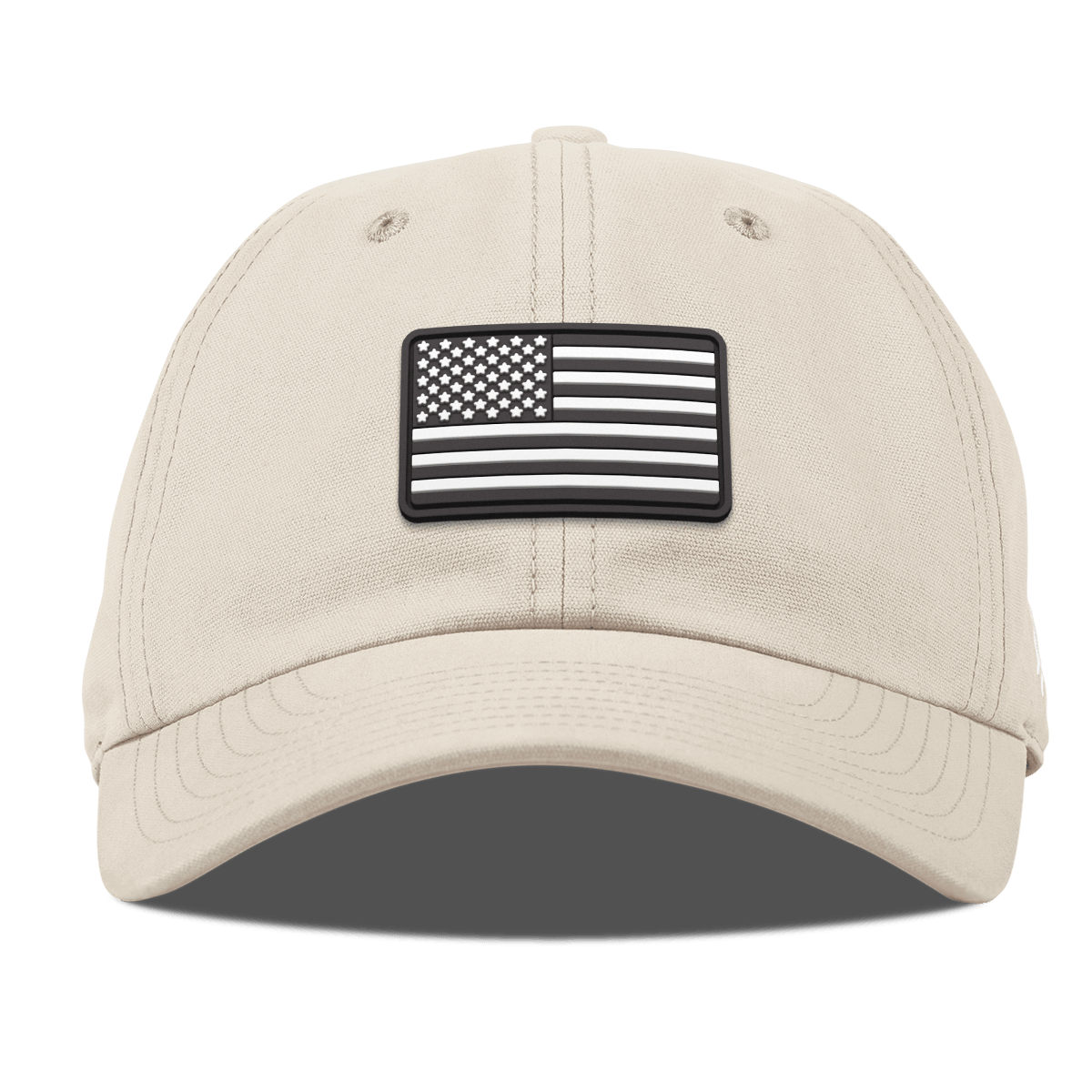 Mini Vintage Old Glory Curved Canvas Dad Hat Beige