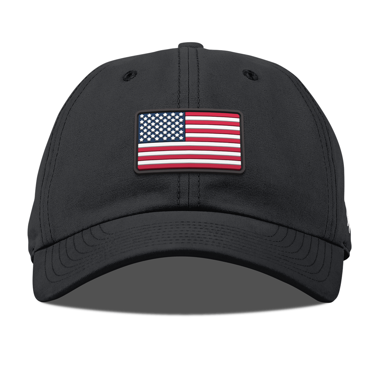 Mini Old Glory Curved Canvas Dad Hat Vintage Black