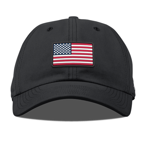 Mini Old Glory Curved Canvas Dad Hat Vintage Black