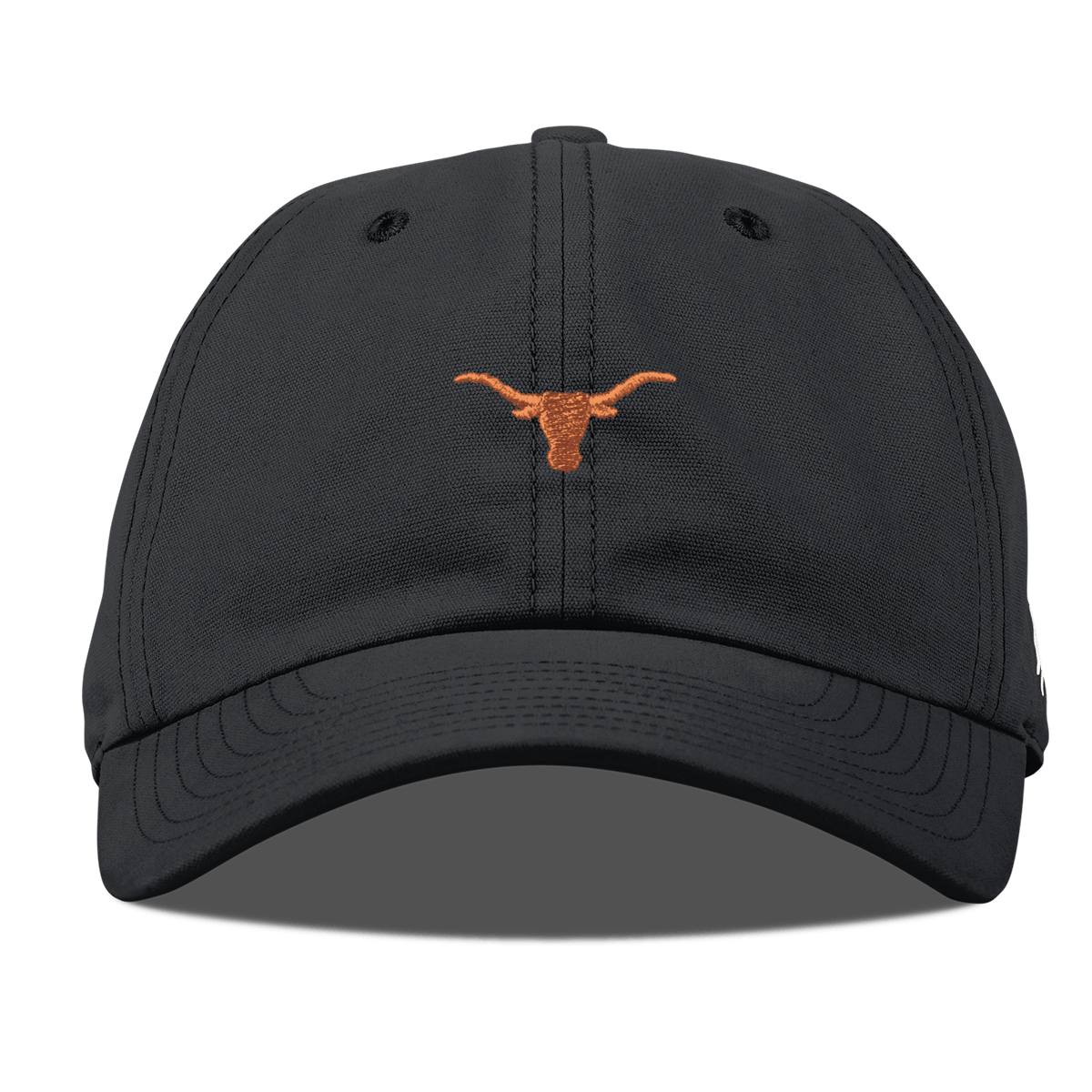 University of Texas "Mini Texas Longhorn Stitched" Curved Canvas Dad Hat Vintage Black