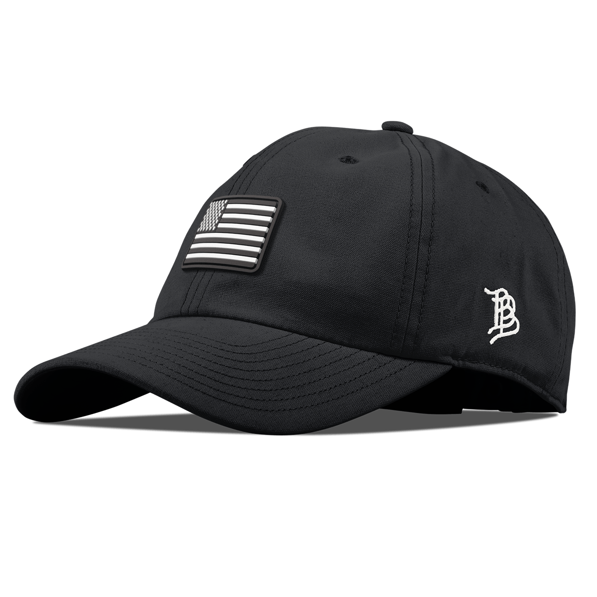 Mini Vintage Old Glory Curved Canvas Dad Hat Vintage Black