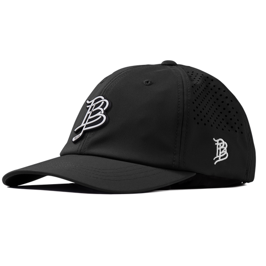BB Hockey Cutout PVC Performance Dad Hat Black