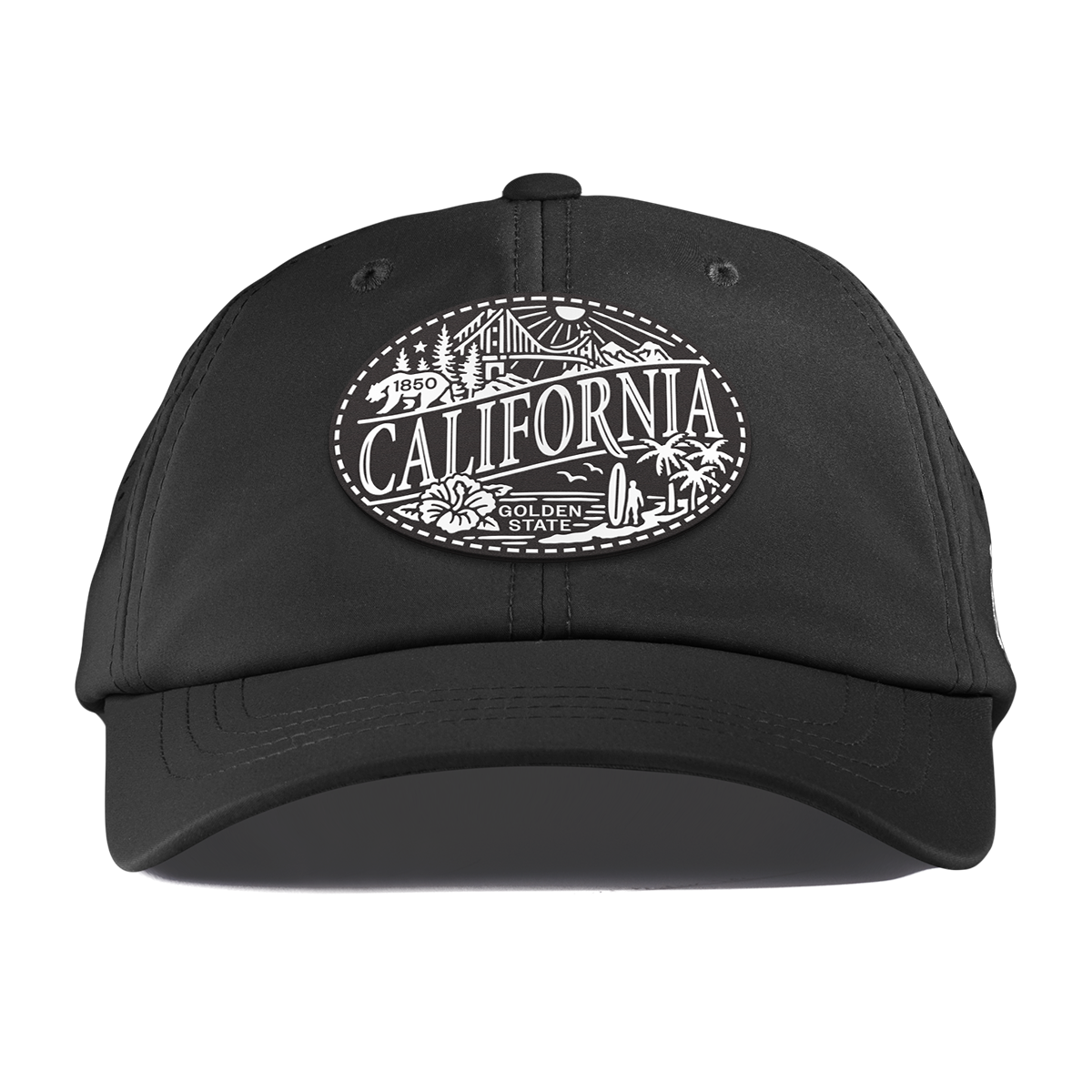California Traveler Performance Dad Hat Black