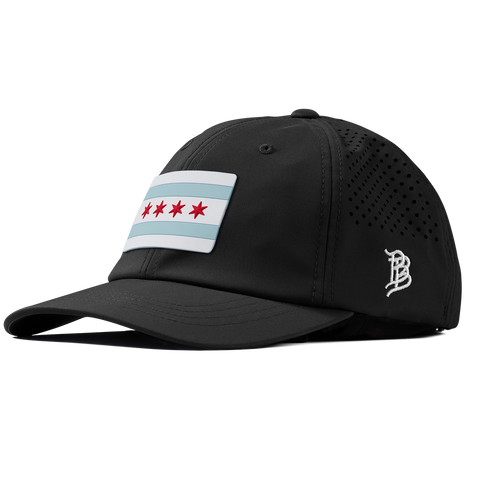 Chicago Flag Performance Dad Hat Black