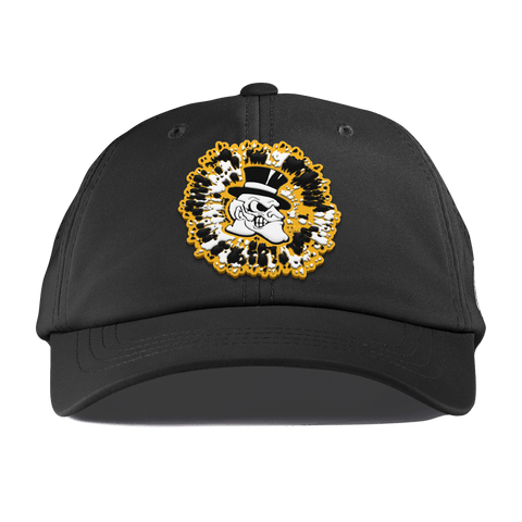 Wake Forest University"Deacons Tie Dye" Performance Dad Hat Black