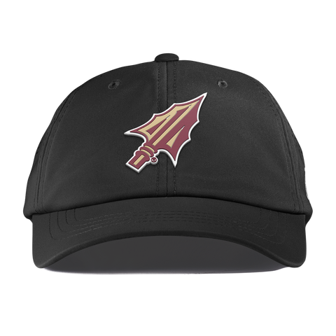 Florida State University "FSU Spear Tip" Performance Dad Hat Black