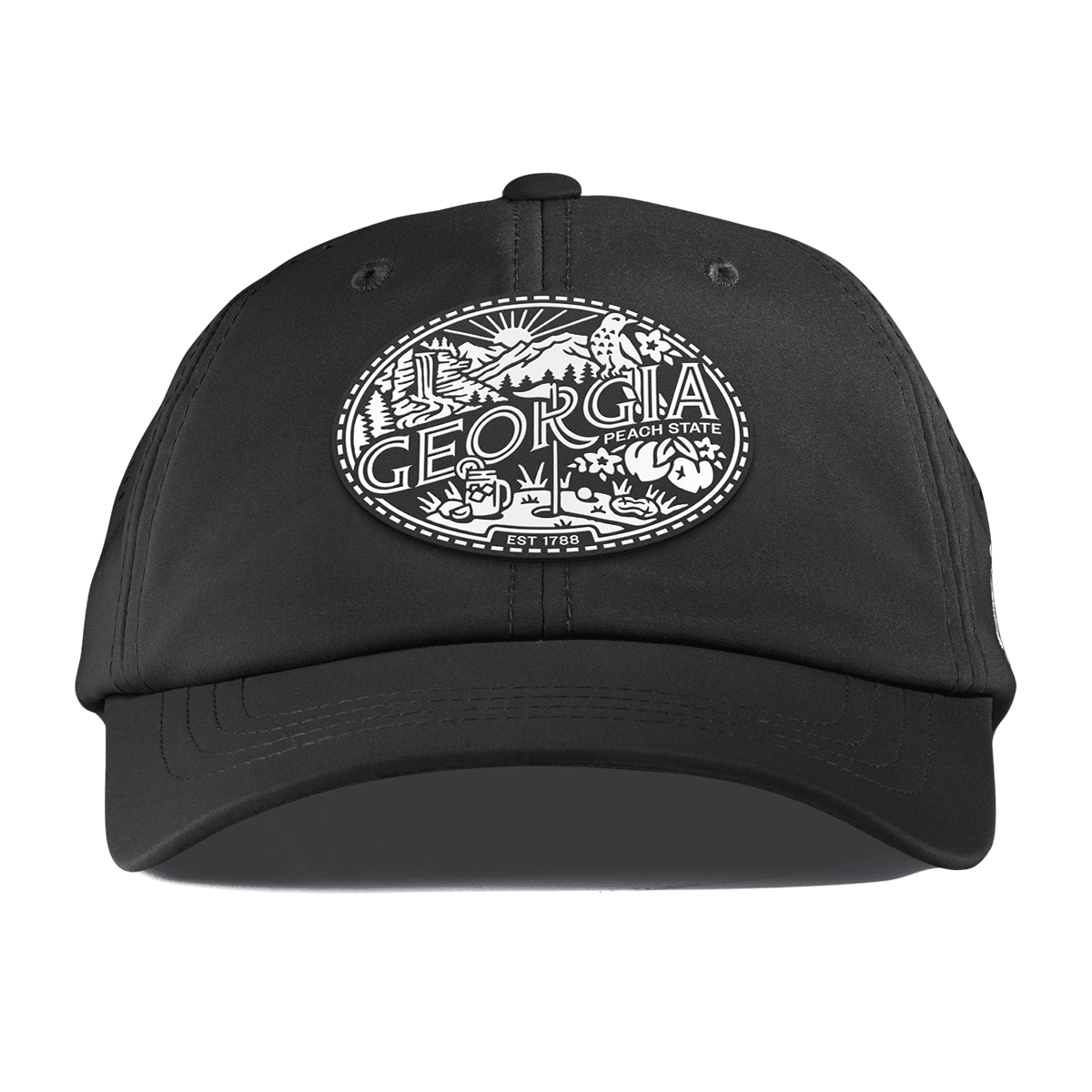 Georgia Traveler Performance Dad Hat Black