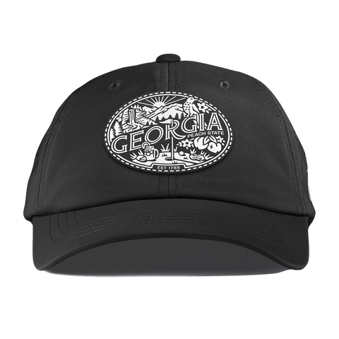 Georgia Traveler Performance Dad Hat Black