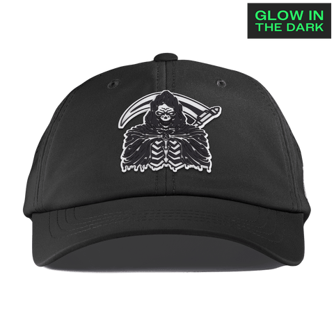 Grim Reaper Glow Performance Dad Hat Black