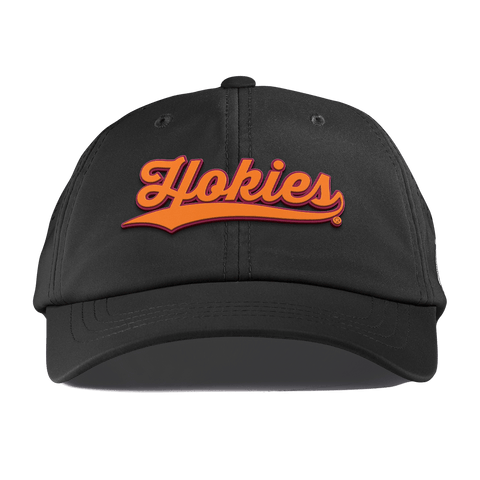 Virginia Tech University "Hokies Script" Performance Dad Hat Black