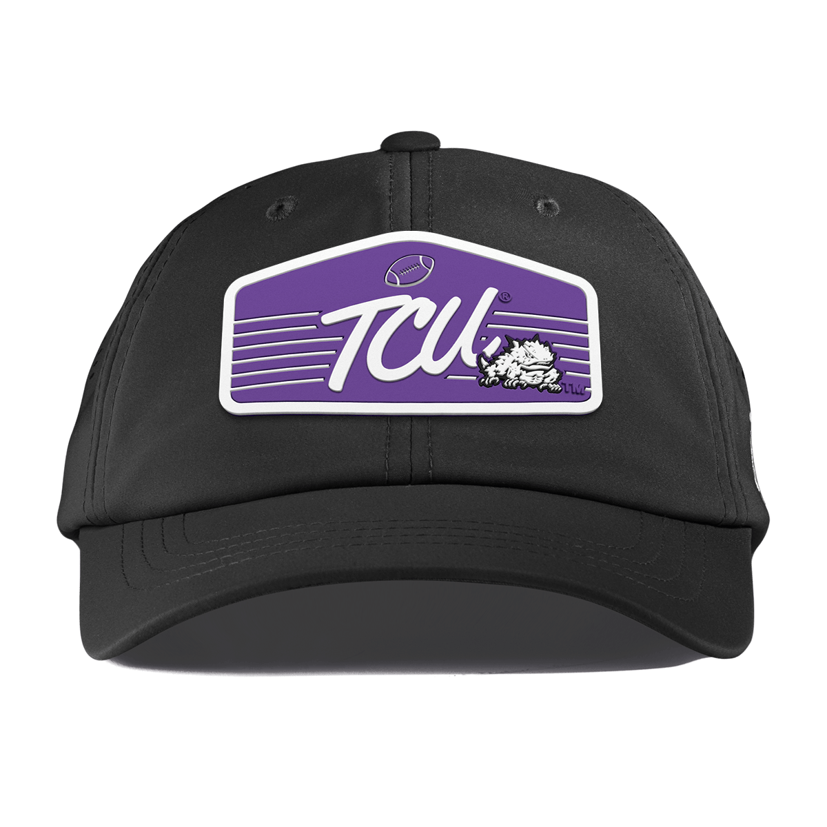 Texas Christian University "Horned Frogs Football" Performance Dad Hat Black