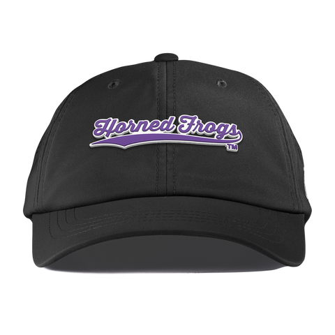 Texas Christian University "TCU Horned Frogs Scripts" Performance Dad Hat Black