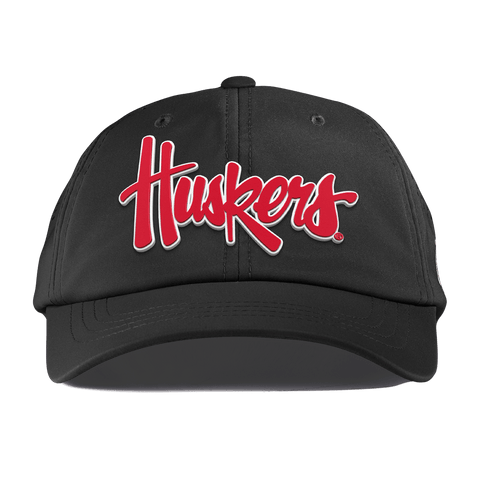 University of Nebraska "Huskers Script" Performance Dad Hat Black