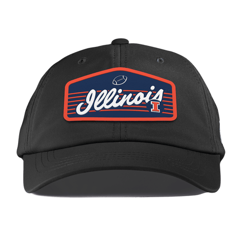 University of Illinois "Illini Football" Performance Dad Hat Black