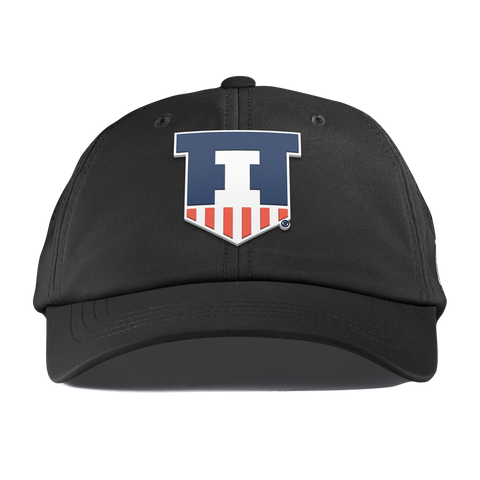 University of Illinois "Illinois Athletics" Performance Dad Hat Black