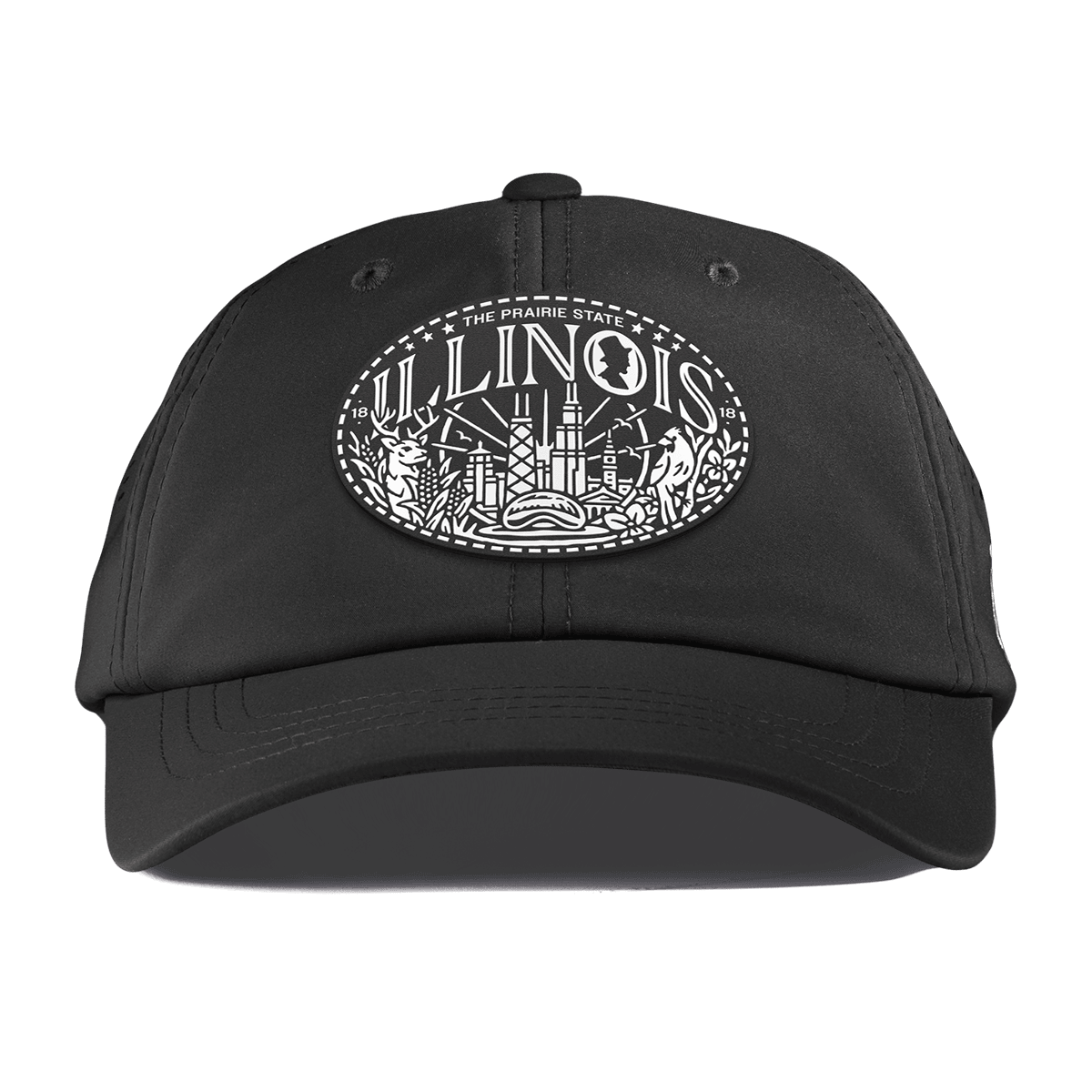 Illinois Traveler Performance Dad Hat Black
