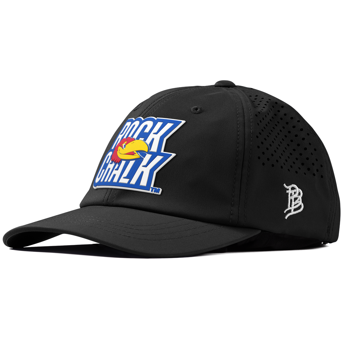 University of Kansas "Kansas Rock Chalk Block" Performance Dad Hat Black