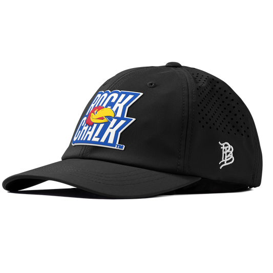 University of Kansas "Kansas Rock Chalk Block" Performance Dad Hat Black