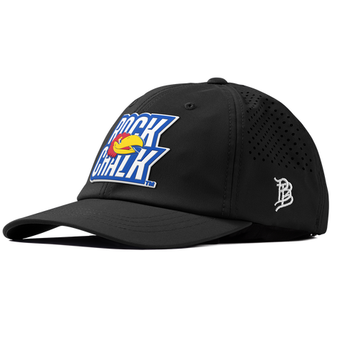 University of Kansas "Kansas Rock Chalk Block" Performance Dad Hat Black