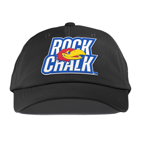 University of Kansas "Kansas Rock Chalk Block" Performance Dad Hat Black