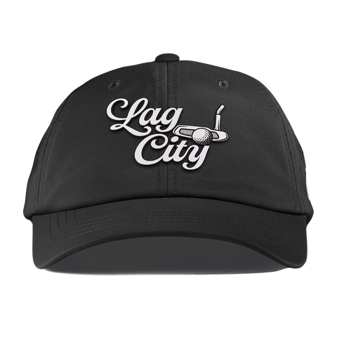 Lag City Script Performance Dad Hat Black