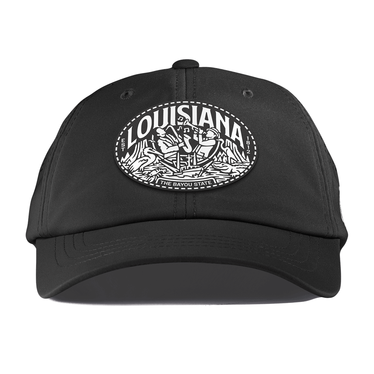 Louisiana Traveler Performance Dad Hat Black