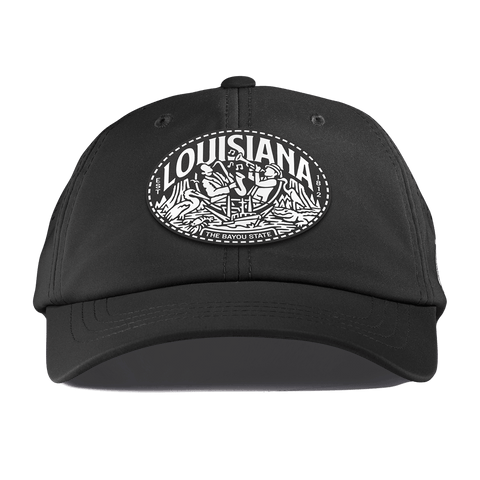 Louisiana Traveler Performance Dad Hat Black