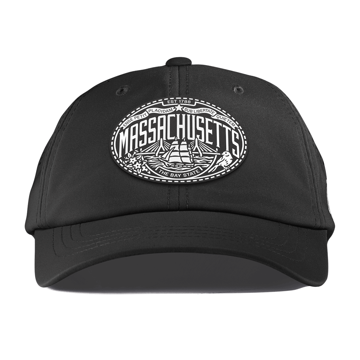 Massachusetts Traveler Performance Dad Hat Black