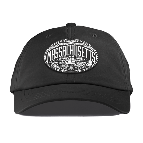 Massachusetts Traveler Performance Dad Hat Black
