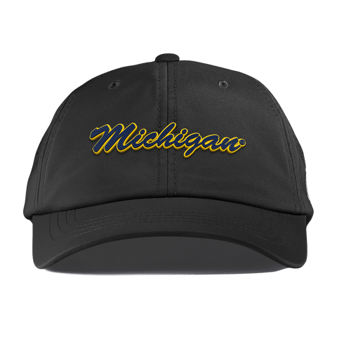 University of Michigan "Michigan Script" Performance Dad Hat Black