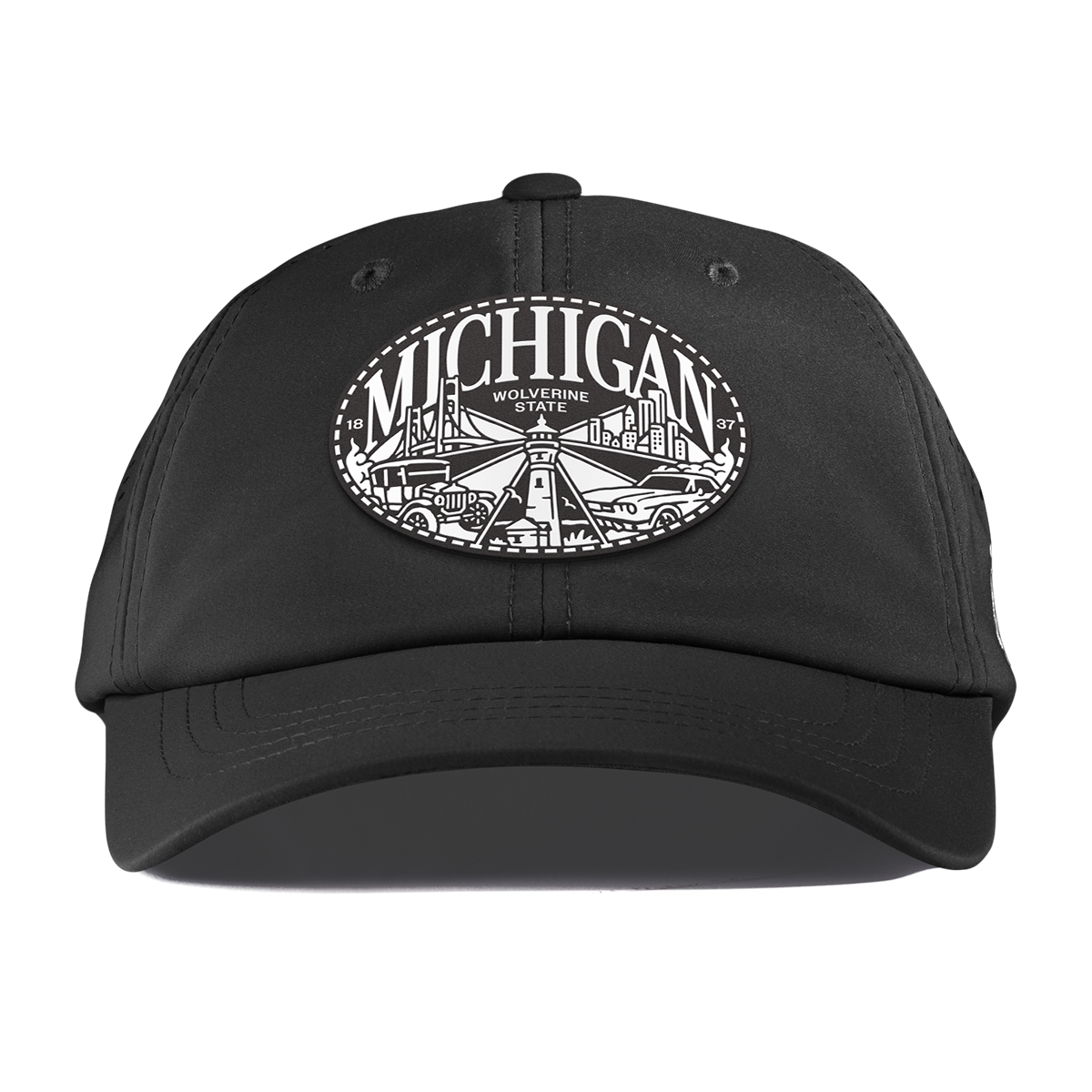 Michigan Traveler Performance Dad Hat Black