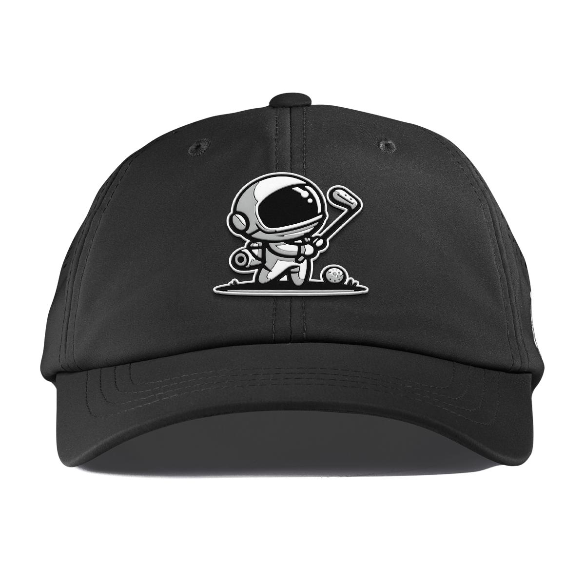 Moon Shot Performance Dad Hat Black