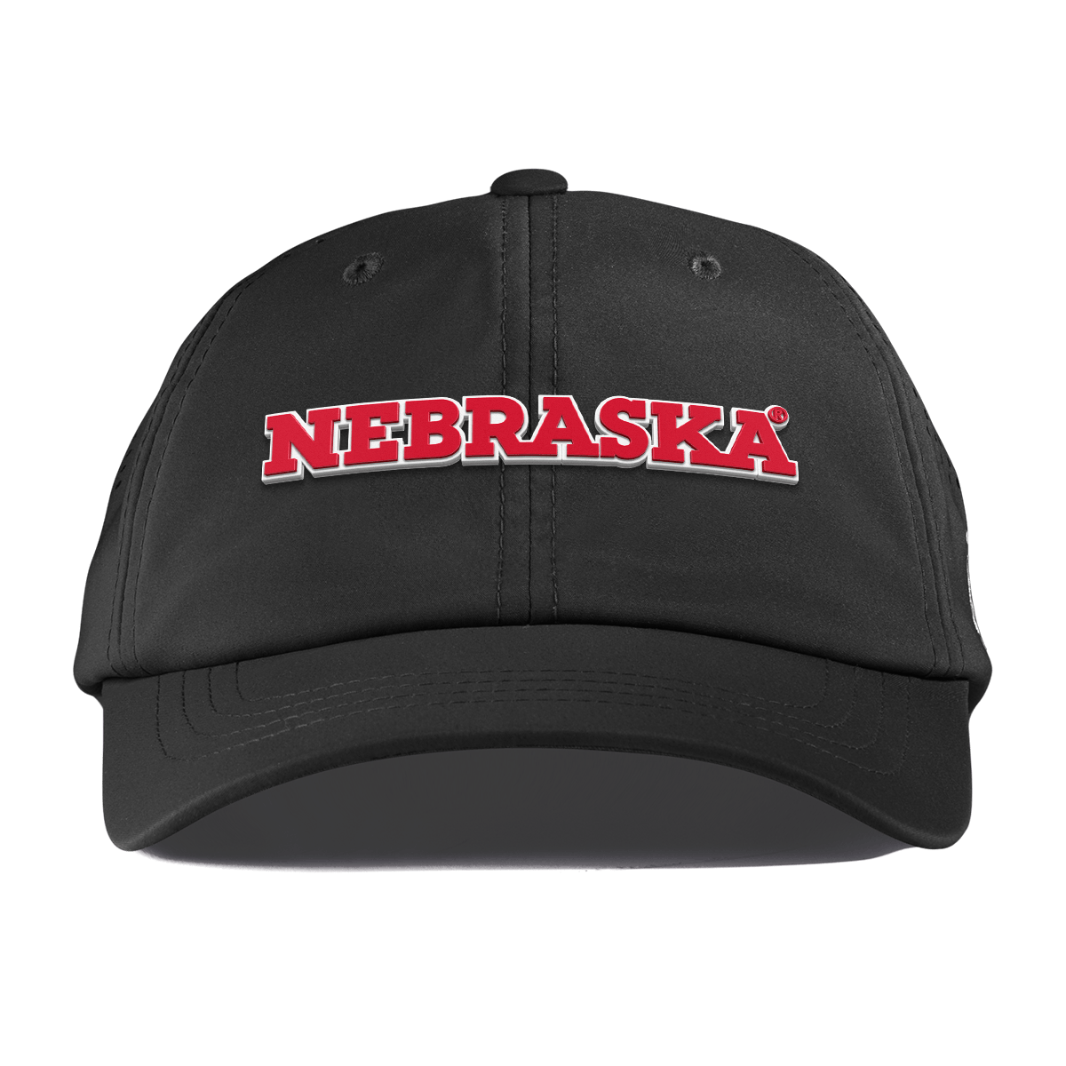 University of Nebraska "Nebraska Block" Performance Dad Hat Black