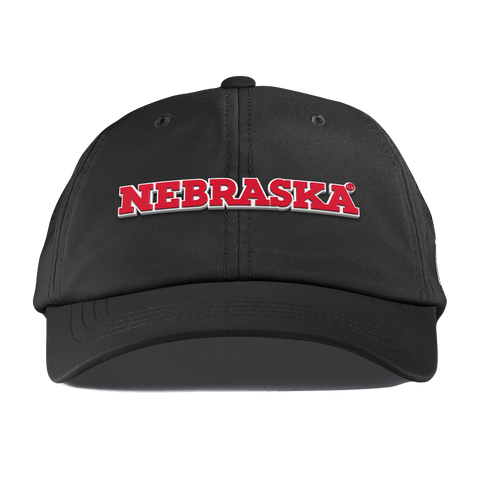 University of Nebraska "Nebraska Block" Performance Dad Hat Black