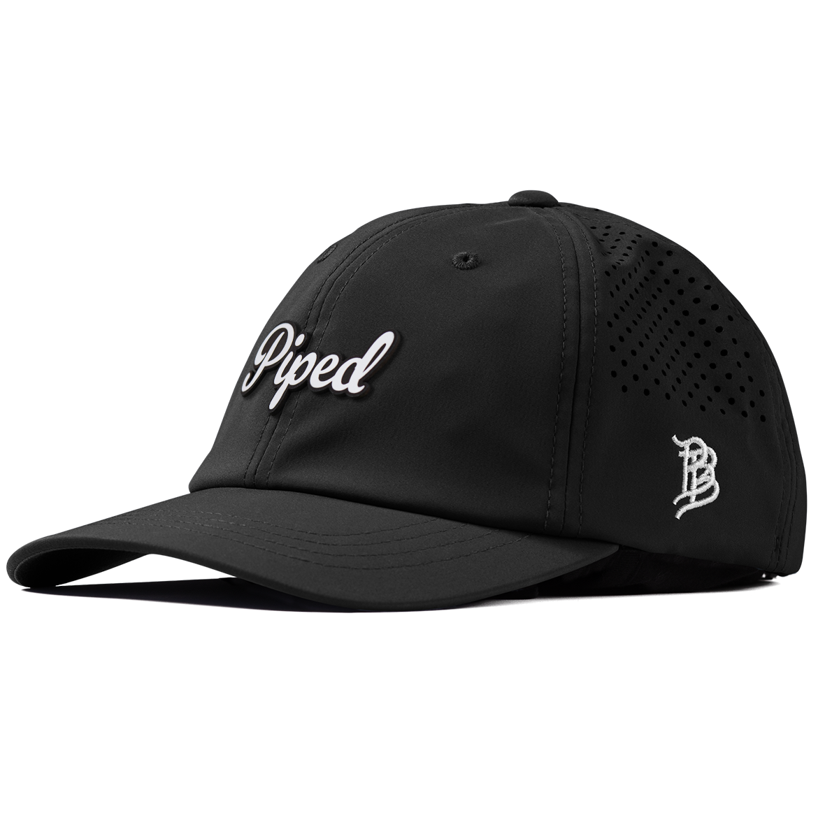 Piped Script Performance Dad Hat Black
